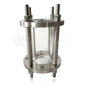 Tubo de Visión de Vidrio Anticorrosivo Transparente Resistente <span class=keywords><strong>a</strong></span> Altas Temperaturas con Brida de Acero Inoxidable SS304/SS316/PP/PVC/PTFE - Product Image 2
