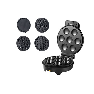 เครื่องทำวาฟเฟิล 5 in 1 รุ่น SK08093 - เครื่องทำขนมเบลเยียมขนาดเล็ก ทำแซนวิช โดนัท พิซซ่า เค้ก ใช้ไฟฟ้า แผ่นเคลือบกันติด ถอดออกได้ - Product Image 1