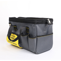 Sac à outils personnalisé de 12 pouces avec 14 poches et bandoulière, sac de transport portable pour électricien, charpentier, constructeur