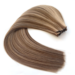 2025 nouveau <span class=keywords><strong>blond</strong></span> cendré et <span class=keywords><strong>blond</strong></span> <span class=keywords><strong>doré</strong></span> Invisible génie trame Double dessiné vierge cuticule Remy cheveux - Product Image 4