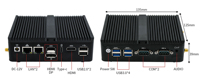 OEM precio de fábrica Intel N200 DP Tipo-c Pantalla Barebone RS232COM N100 Mini BOX PC
