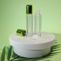 Tube vide en plastique transparent rond vert pour brillant à lèvres, contenant liquide cosmétique, matériau pour rouge à lèvres en forme d'enveloppe