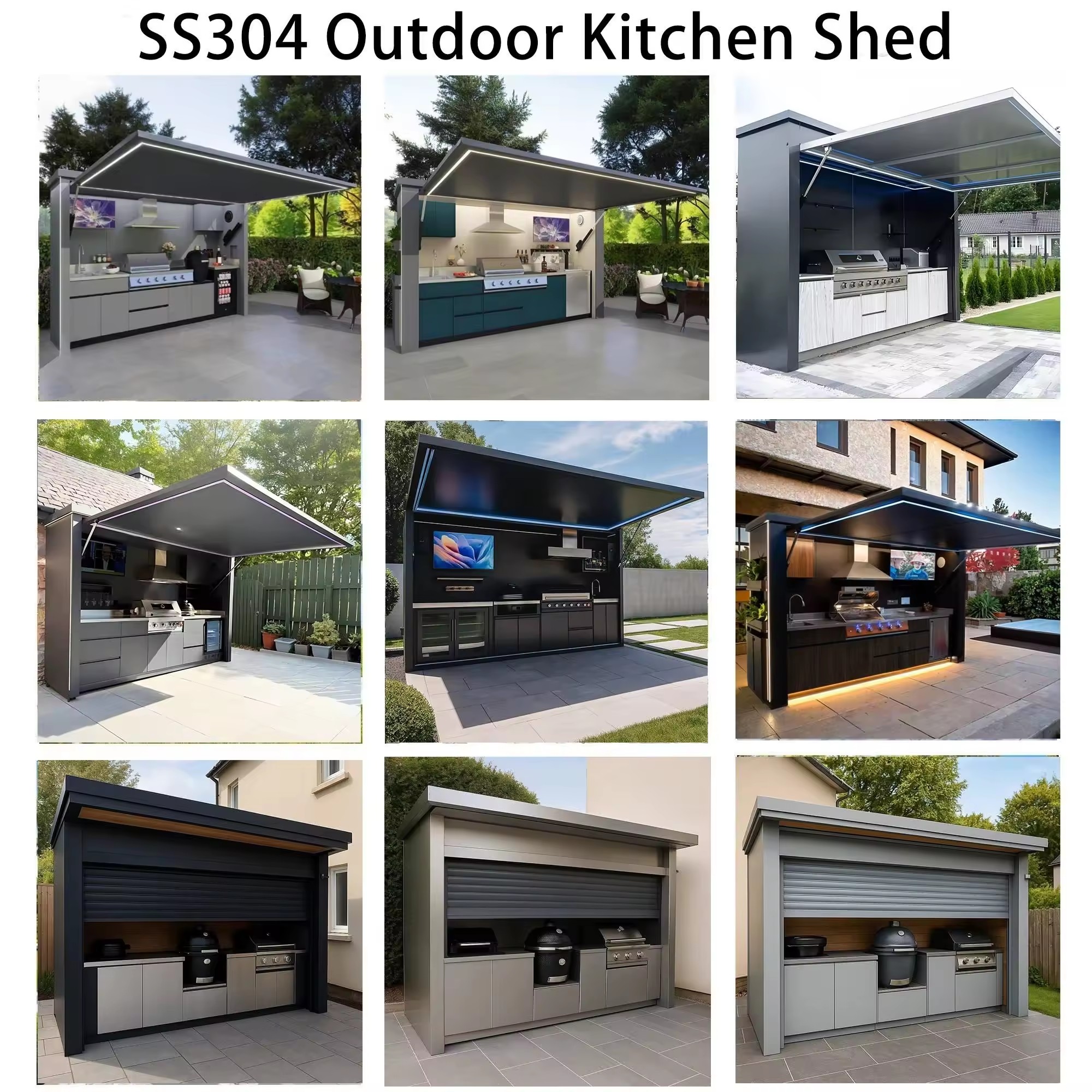 Custom Style-Outdoor Kitchen Shed