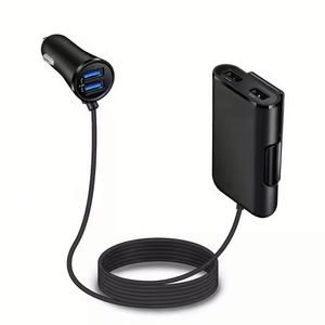 ที่ชาร์จในรถยนต์แบบหนีบเบาะหลัง USB QC 3.0 พร้อมสายต่อสำหรับโทรศัพท์มือถือ ชาร์จเร็วสำหรับเบาะหลังรถยนต์ - Product Image 1