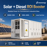 Système de Stockage d'Énergie (BESS) LiFePO4 1MWh sur Réseau, Modèle CB1ML-500H3-HX1 avec 3 Unités PCS 500kW à Refroidissement Liquide pour l'Infrastructure Télécom