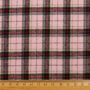 Tissu en flanelle écossaise 100% coton teint en fil, tissu à carreaux brossé pour uniformes scolaires - Product Image 4