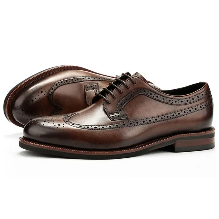 Italy Style Men Designer Stylish Shoes Genuine Leather Business Dress Shoes