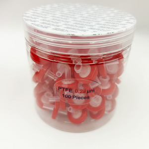 ตัวกรองหลอดฉีดยา PtfE 0.22um 13 มม. แบบไม่ชอบน้ำ สำหรับการวิจัยในห้องปฏิบัติการ 100 ชิ้น - Product Image 1