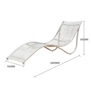 Modern Outdoor Luxury Aluminum Swimming Pool Beach Leisure Lounge Chair Single Sleeping Sun Lounge Chair Furniture