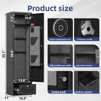 Coffre-fort domestique modèle Safe Home 1325, 1400 mm, antivol, avec empreinte digitale et mot de passe, pour usage domestique