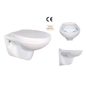 WC mural sans bride certifié CE, moderne, norme européenne, économie d'eau, en céramique, pour projets de salle de bain - Product Image 2