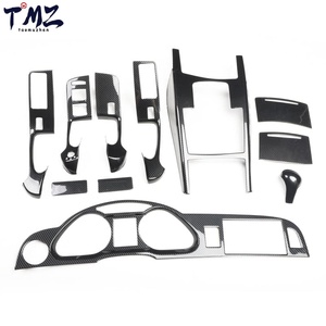 Carbon Fiber Style Complete Interieur Trim Decor Accessoires Kit Compatibel met Versnellingspookpaneel Afdekking voor Audi A6 C6 2005-2011 LHD - Product Image 5