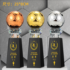 JY ลูกบอล3D เลเซอร์คริสตัลลูกกอล์ฟแก้วคริสตัลสำหรับกีฬารางวัลถ้วยรางวัลขายส่ง - Product Image 3