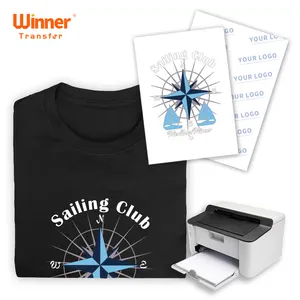 Winner Transfer Pack of 100 Sheets Film Free laser heat press laser transfer paper self weeding for T-shirts