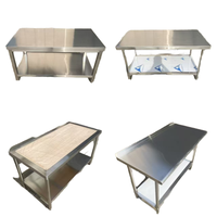 Table d'établi en acier inoxydable certifiée ISO CE CCC pour comptoir de cuisine pour hôtels et restaurants