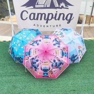 <span class=keywords><strong>Parapluie</strong></span> droit imperméable pour enfants de dessin animé à point ouvert semi-automatique mignon bon marché de fournisseur d'usine pour les jours de pluie d'enfants - Product Image 2