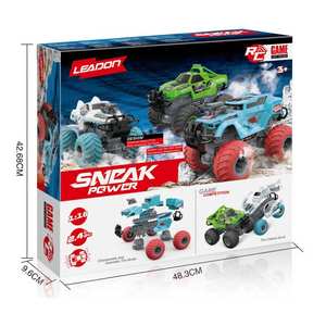 צעצועי הרכבה חינוכיים בהתאמה אישית 1/16 בלוקים לבנייה עצמית תואמים חלקיקים גדולים שלט רחוק מטען כבל USB - Product Image 4