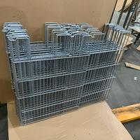 Cage se pliante de présentation de panier métallique avec la surface de Chrome dans l'affichage de poubelle de supermarché pour la promotion