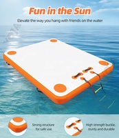 Plateforme de quai gonflable 6ft/8ft/10ft/12ft, radeau flottant avec pompe à air, île flottante gonflable pour l'eau