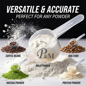Cuillère doseuse en plastique blanc de 0,25 ml, 0,25 g, 1 g, 2 g, 3 g, 5 g, 10 g, 15 g pour poudre de lait, thé, sel, fond rond plat, cuillère à médicaments - Product Image 4