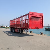 Semi-remorque JINFENG à 3 essieux avec ridelles en acier, parois latérales hautes, pour transport de marchandises, usage agricole et industriel, avec équipement de solide stabilisation robuste