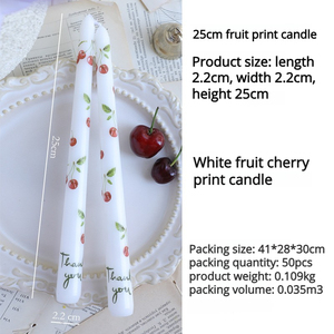 Vela de Cera de Soja Hecha a Mano, sin Humo, de 25 cm, con Diseño de Frutas, para Cenas Románticas, Decoración Navideña y de Pascua - Product Image 6
