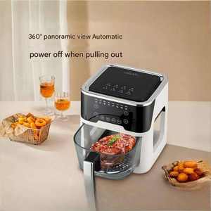Friteuse à air chaud multifonctionnelle 2026, nouveau modèle tendance, écran tactile visuel et vocal, sans huile, avec revêtement intérieur en verre amovible pour usage domestique - Product Image 3