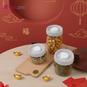 Vacare Récipients de stockage des aliments sous vide en plastique réel Récipient hermétique Organisateur de grains de café Stockage de fruits Organisateur de cuisine - Product Image 5