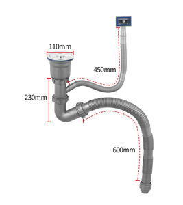 مصفاة حوض مطبخ للبيع بالجملة من المصنع مصفاة سلة نفايات حوض مطبخ من الفولاذ المقاوم للصدأ مع ، مصفاة نفايات من المصنع - Product Image 4