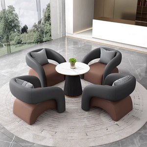 Reception Single <b>Office</b> Leisure Meeting <b>Table</b> and Chair Set Hotel Lounge Area - Product Image 2