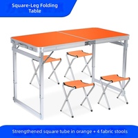 Table de camping pliante portable en aluminium, légère, pour pique-nique en extérieur, 120x60cm, pour barbecue, pêche, stand de marché