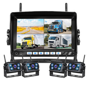Système de caméra de recul sans fil 4CH avec écran 7 pouces, kit de moniteur de sécurité pour <span class=keywords><strong>voiture</strong></span>, <span class=keywords><strong>image</strong></span> CCD/ADH pour MDVR, bus, camion, camping-car, <span class=keywords><strong>remorque</strong></span> - Product Image 4