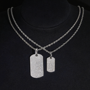 מותאם אישית פרוס vs moissanite vs moissanite ced moissanite vs moissanite מותאם אישית vs moissanite vs moissanite מותאם אישית vs moissanite vs moissanite מותאם אישית ced vs moissanite vs moissanite כרטיס תליון היפ הופ לעבור בדיקה יהלום 925 סטרלינג כסף סטרלינג 18 קראט - Product Image 2