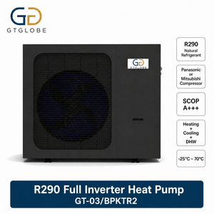 Pompe à chaleur air-<span class=keywords><strong>eau</strong></span> 9 kW certifiée CE R290 3-en-1 Chauffage Refroidissement <span class=keywords><strong>Eau</strong></span> chaude sanitaire pour utilisation extérieure Haute efficacité - Product Image 1