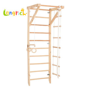 סולם סוואדיש קיר סולם ברים לקופה מתעמלת ילדים עץ ספורט ספורט כושר ביתי אימון קיר רכוב בר - Product Image 3