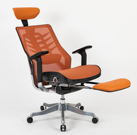 Chaise de bureau exécutive VANBOW de haute qualité, pivotante, avec dossier haut en maille, réglable en hauteur