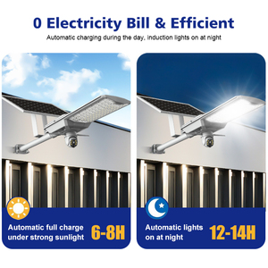 Nuevo producto <span class=keywords><strong>Venta</strong></span> caliente WIFI 4G Cámara DE SEGURIDAD IP65 Impermeable DC24V 500W Aluminio PC SMD Carreteras urbanas LED Farola <span class=keywords><strong>solar</strong></span> - Product Image 4