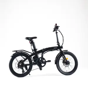 2024 אופניים חשמליים מתקפלים ניידים פופולריים 350W 20 אינץ' אופניים חשמליים עם אור קדמי משולב