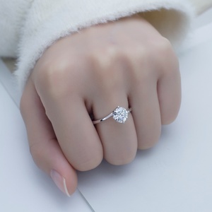 Anillo de Compromiso de Diamante Cultivado en Laboratorio de 2 Quilates, Oro de 14 Quilates, Precio de Fábrica, Joyería Personalizada para el Día de San Valentín, MSR-657 - Product Image 2