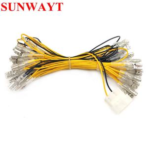 アーケードプッシュボタンLEDケーブルワイヤーハーネス6.3mmクイックコネクタLEDライトケーブルとスペードタイプコネクタ - Product Image 3