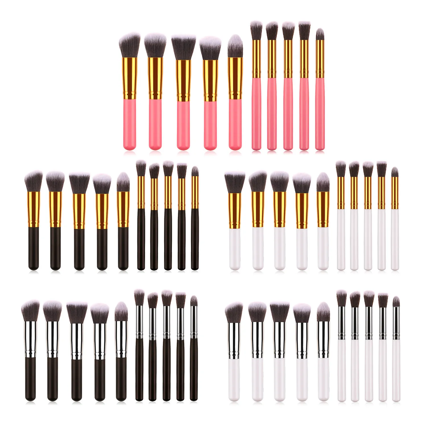 Professional 10 PCS Makeup Brushes Set Multiple色High Quality Cosmetic MakeアップBrush Set Custom Logo Make Up Brushes