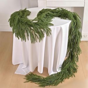 Meichuanghuui Pre illuminato ghirlanda di natale Norfolk steli di pino vero tocco decorazione per festa decorazione per la finestra della porta - Product Image 1