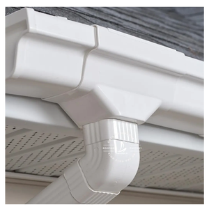 Couvre-gouttières en PVC étanches, descentes d'eau imperméables, système de gouttières d'eau de pluie pour maison avec sortie latérale - Product Image 1
