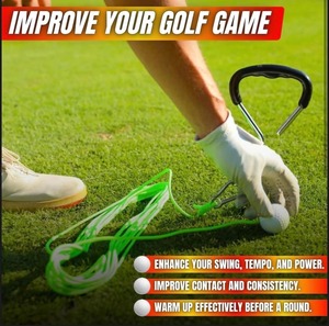 Entraîneur <span class=keywords><strong>de</strong></span> <span class=keywords><strong>swing</strong></span> <span class=keywords><strong>de</strong></span> <span class=keywords><strong>golf</strong></span>, corde en paracorde <span class=keywords><strong>de</strong></span> 50 pieds, balle réelle, outil portable léger, gauche/droite, tous les golfeurs, <span class=keywords><strong>swing</strong></span> avant <span class=keywords><strong>le</strong></span> match - Product Image 2