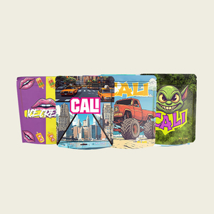 Sacs Mylar personnalisés anti-odeur 3,5g 7g 14g 28g pour emballage de biscuits et bonbons gélifiés Cali Pack 1 oz - Product Image 1
