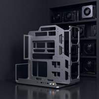 Socooler SOC-A-360-Y tour moyenne modulaire en plein air boîtier PC châssis en alliage d'aluminium fenêtre de panneau latéral construction facile pour support de jeu