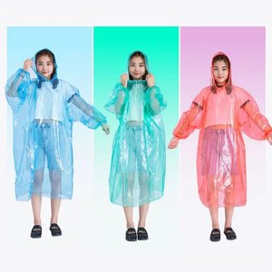 Poncho de <span class=keywords><strong>Lluvia</strong></span> de Plástico Ecológico Desechable <span class=keywords><strong>para</strong></span> Viajes y Senderismo - Product Image 4