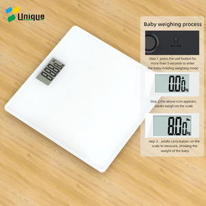 Báscula Inteligente para Bebés, Blanca, Rectangular, 200 kg, Funciona con Batería, con Modo de Sujeción del Bebé, Báscula Digital Portátil para Medir el Peso - Product Image 3