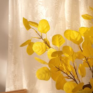 Fleur artificielle CallaFloral en feuille de pomme séchée, blanc, vert, rouge, jaune, orange, vert automne, vert foncé, en caoutchouc souple, pour mariage - Product Image 2