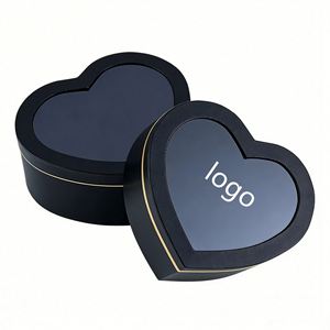 Valentine's Day Heart Set 2 Transparent <b>Window</b> <b>Flower</b> Gift <b>Box</b> with Stamping Love Rose Fruit Bouquet Wrapping <b>Box</b> - Product Image 1
